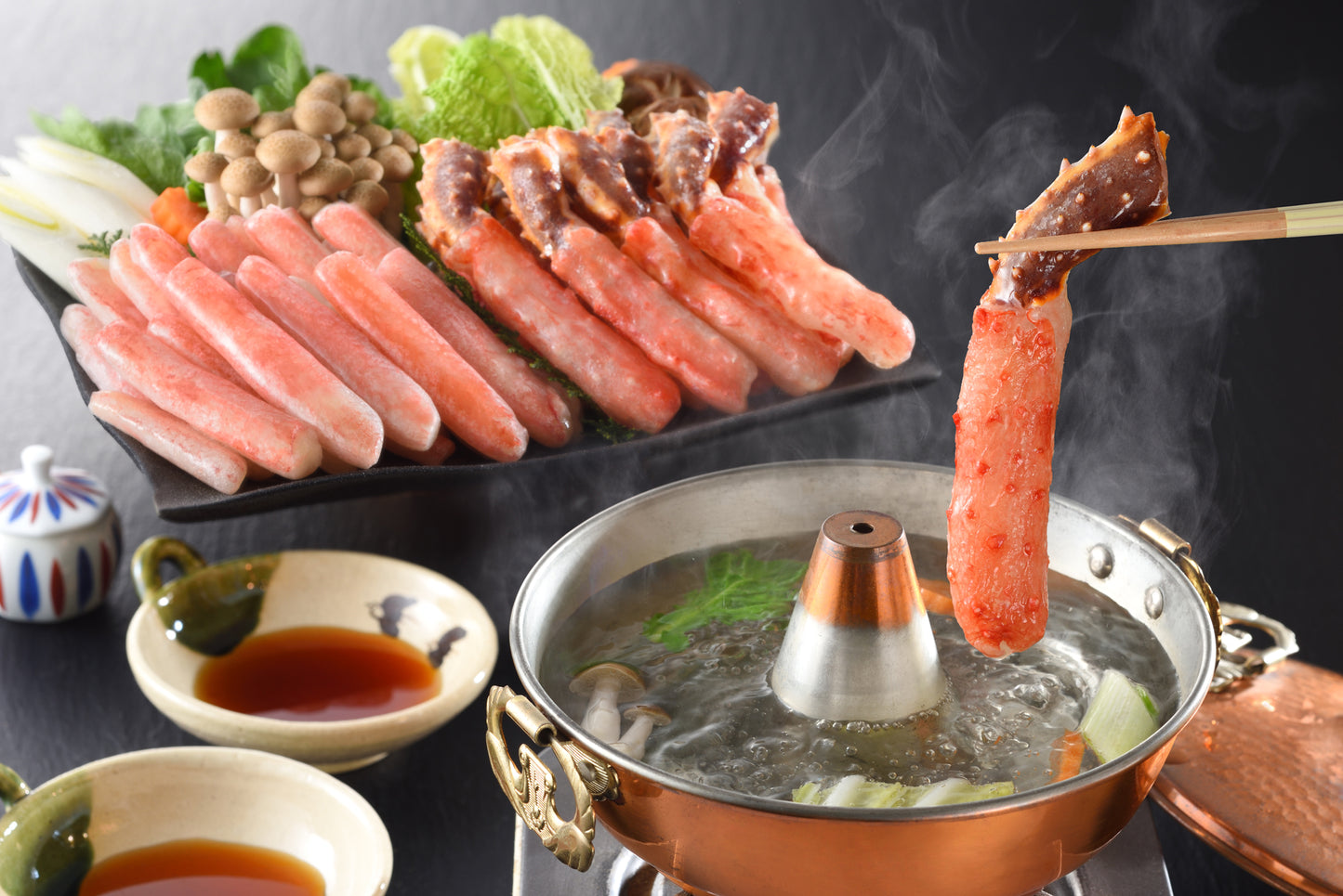 〈産直〉タラバ・ズワイのかにしゃぶ食べくらべ【冷凍】