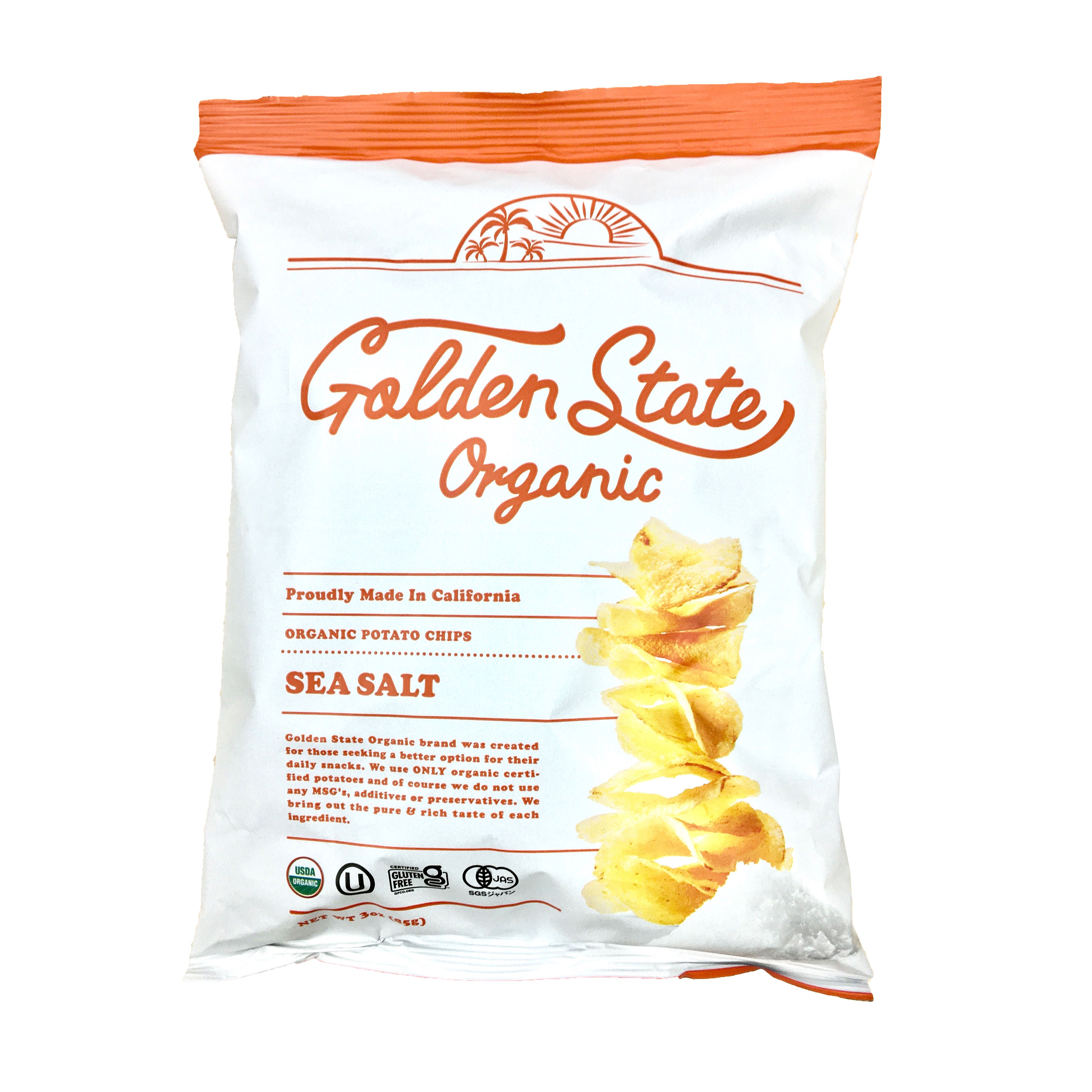 Golden State Organic 有機ポテトチップス　シーソルト味