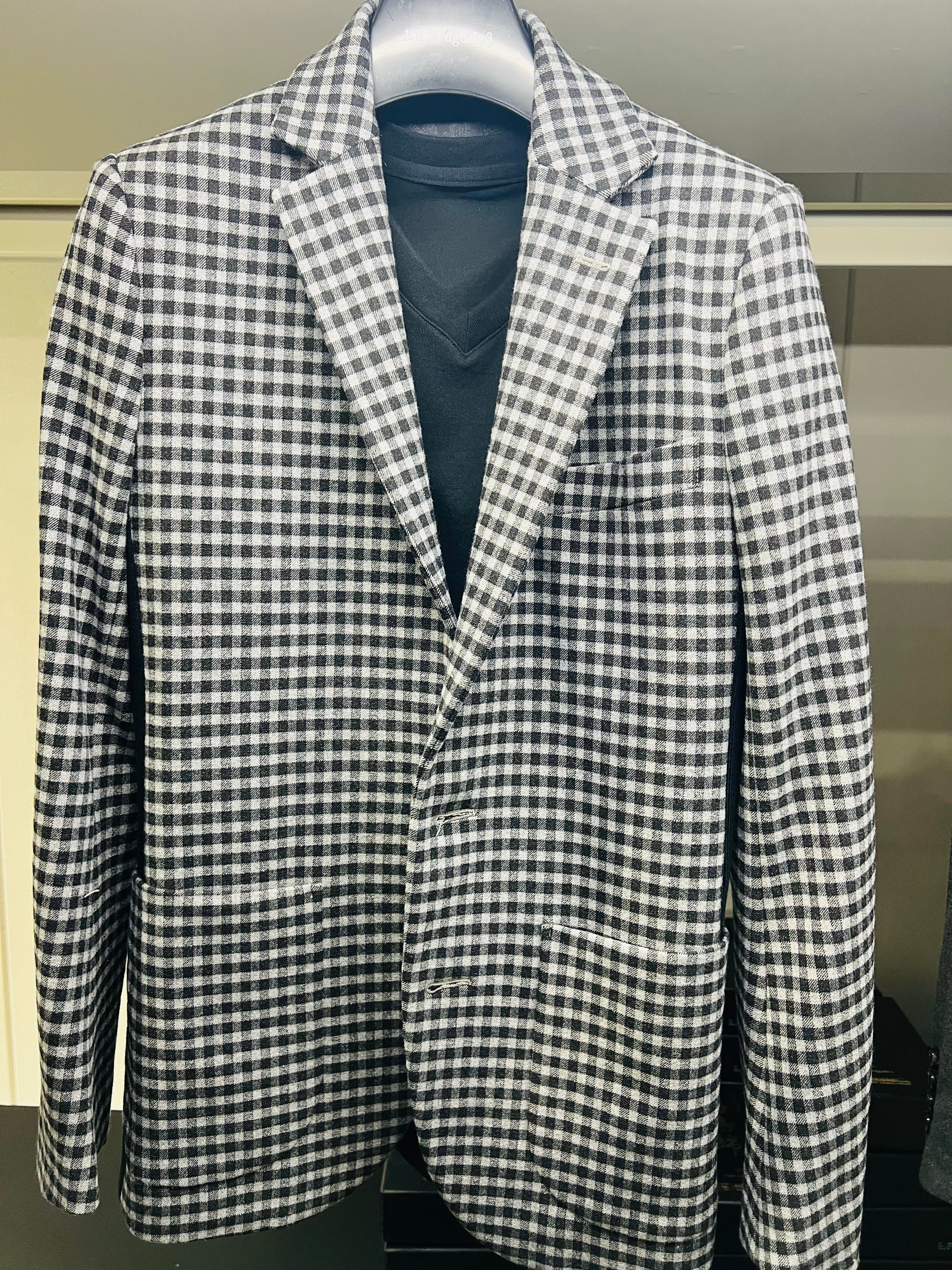 1pi1uguale3 jacket rib jacket polyester rayon polyurethane(gray/black)S・Ｌサイズ