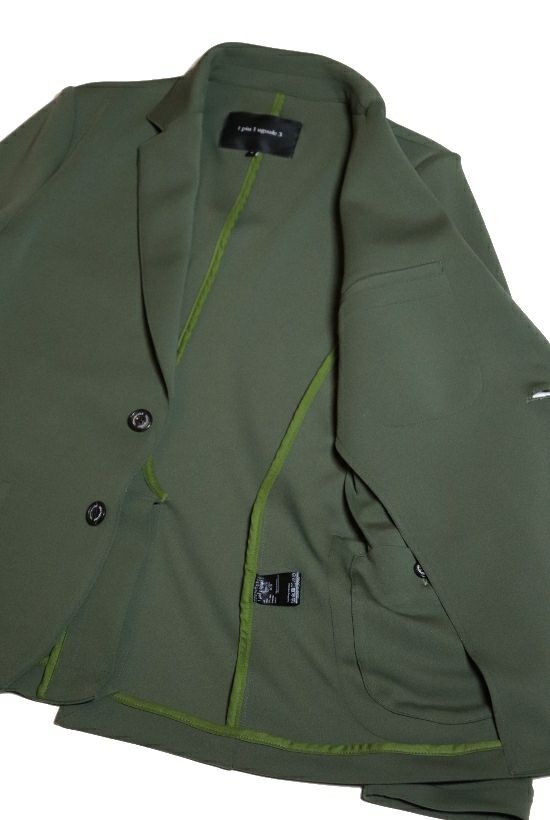 1PIU1UGUALE3 2B ソフトナイロンネオプレーン ジャケット  (khaki) Sサイズ