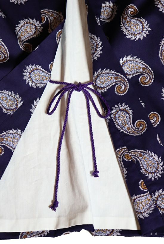 1PIU1UGUALE3 オリジナルペイズリー柄 羽織り パープル Mサイズ