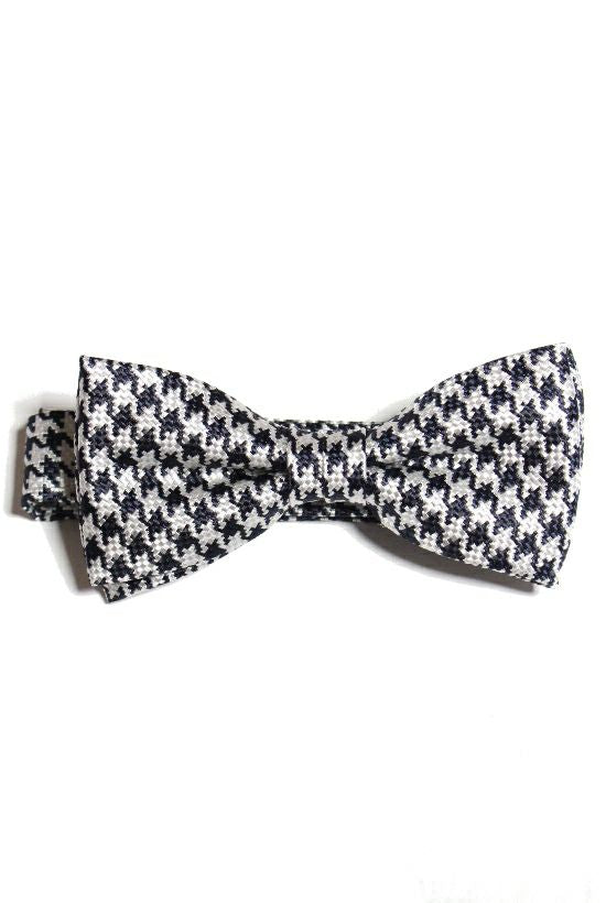 1pi1uguale3 acc bow tie original houndtooth small slik100(navy)