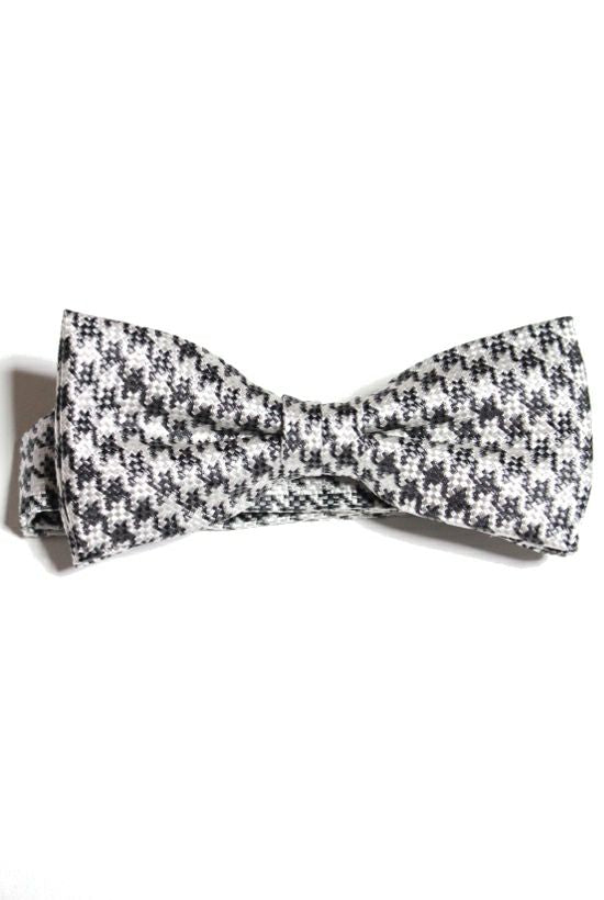 1pi1uguale3 acc bow tie original houndtooth small slik100(grey)