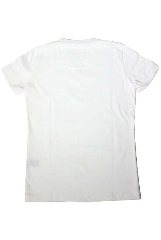 1PIU1UGUALE3 海島綿(シーアイランドコットン) 30/2 V-ネック Tシャツ  (white) S・M