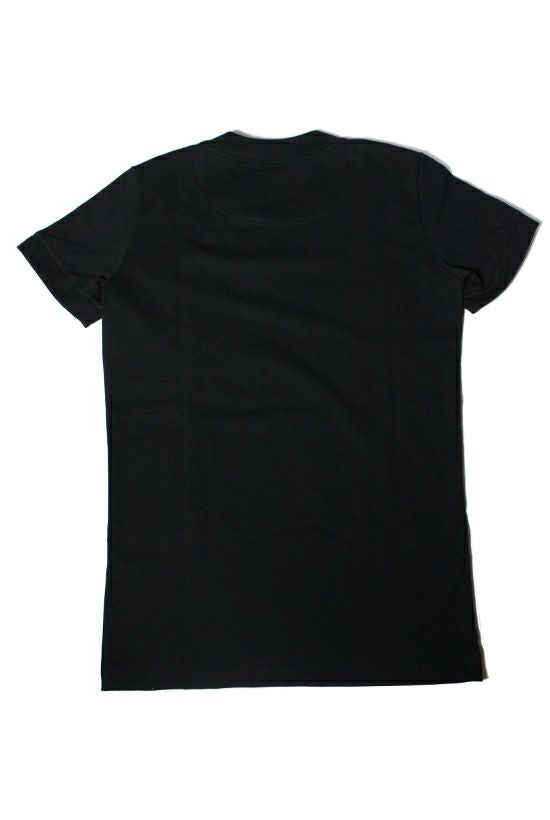 1PIU1UGUALE3 海島綿(シーアイランドコットン) 30/2 V-ネック Tシャツ  (black) S・M